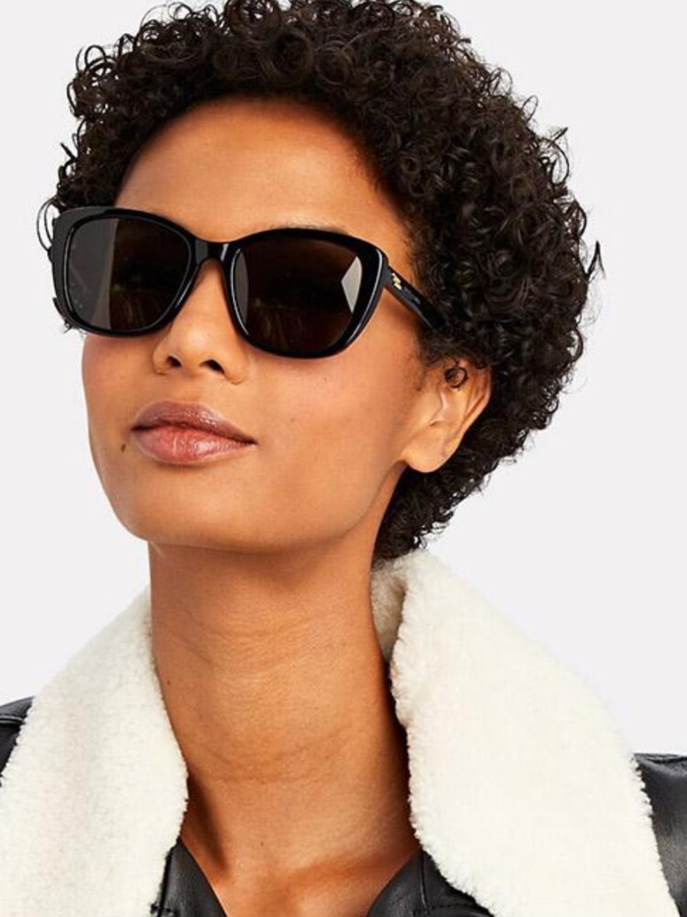 Bottega Veneta Black Oversized Cat-Eye Sunglasses